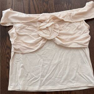 Reformation Flower (off the shoulder) Gathered Top, size Medium worn 1x